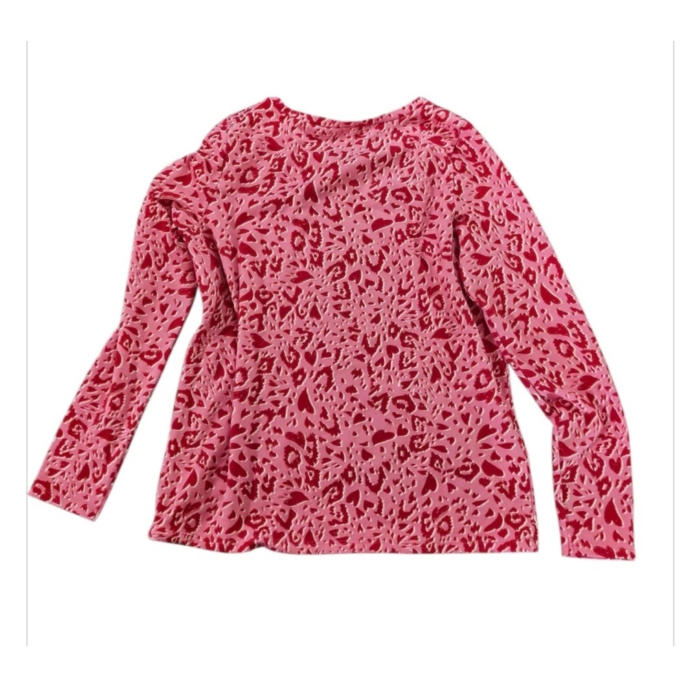 Loft Outlet Sleepwear Set Red & Pink Animal Print/Hearts Top Size S, Shorts M - Picture 2 of 15